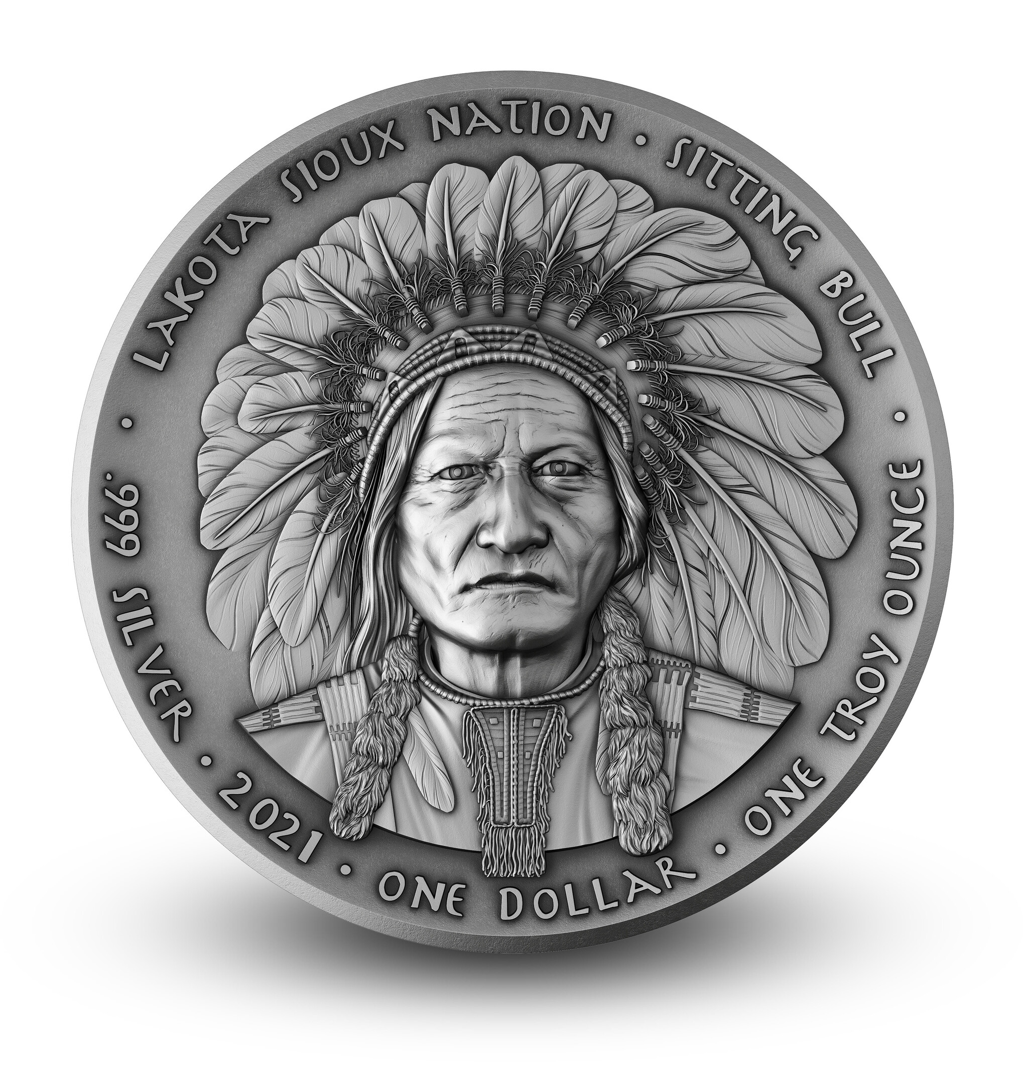Capo Lakota Sioux Toro Seduto (dritto)