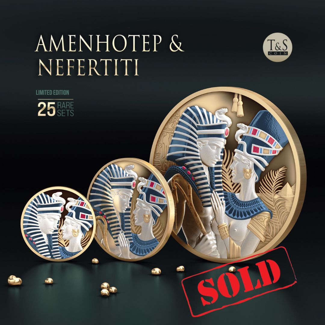 Amenhotep & Nefertiti Gold Coin Set — sold out