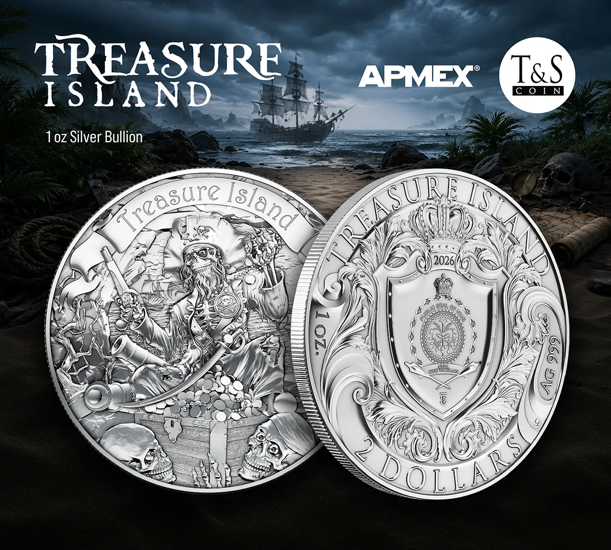 T&S Coin launches Treasure Island bullion release in collaboration with APMEX